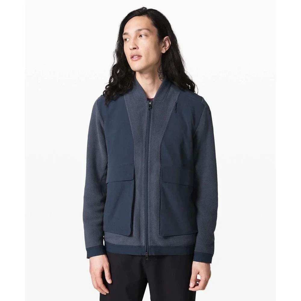 Lululemon Lab Siffra Hybrid Bomber Jacket Merino Wool Blend M4A21S Mens Large